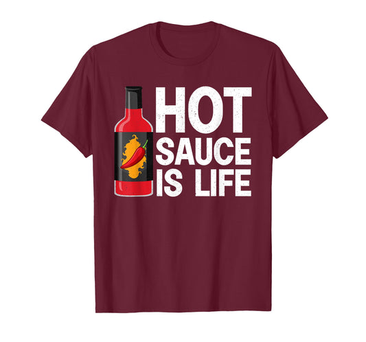 Cool Hot Sauce Art For Men Women Kids Spicy Hot Sauce Lover T-Shirt