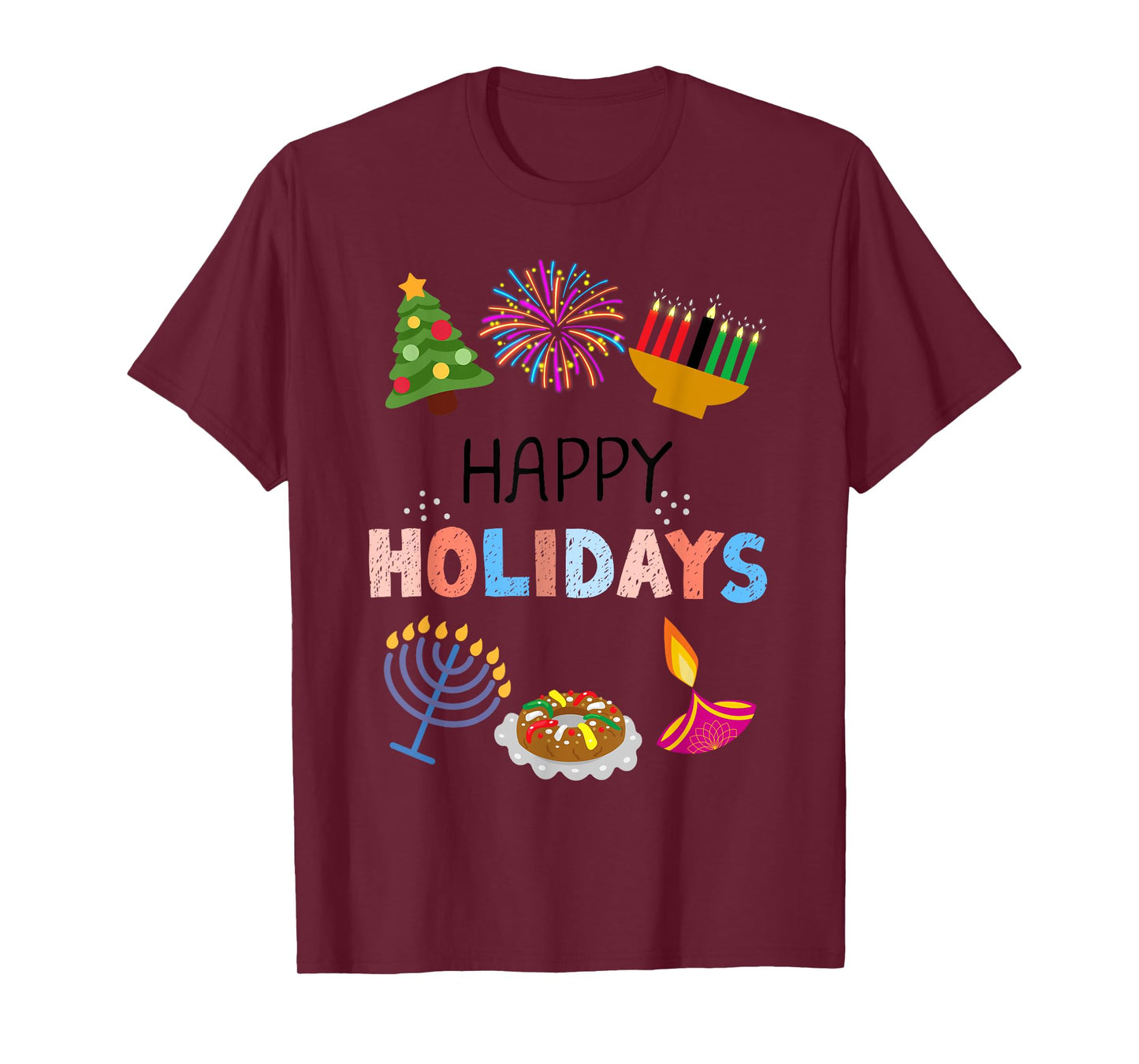 Happy Holidays Diwali, Kwanzaa, Hanukkah, Christmas T-Shirt