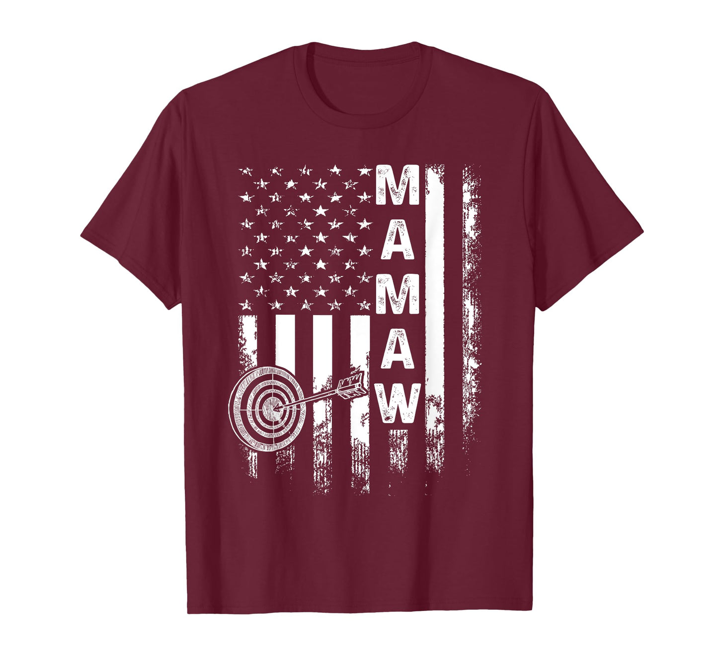 Archery Mamaw American Flag Vintage Christmas Xmas T-Shirt for Women Kids Men