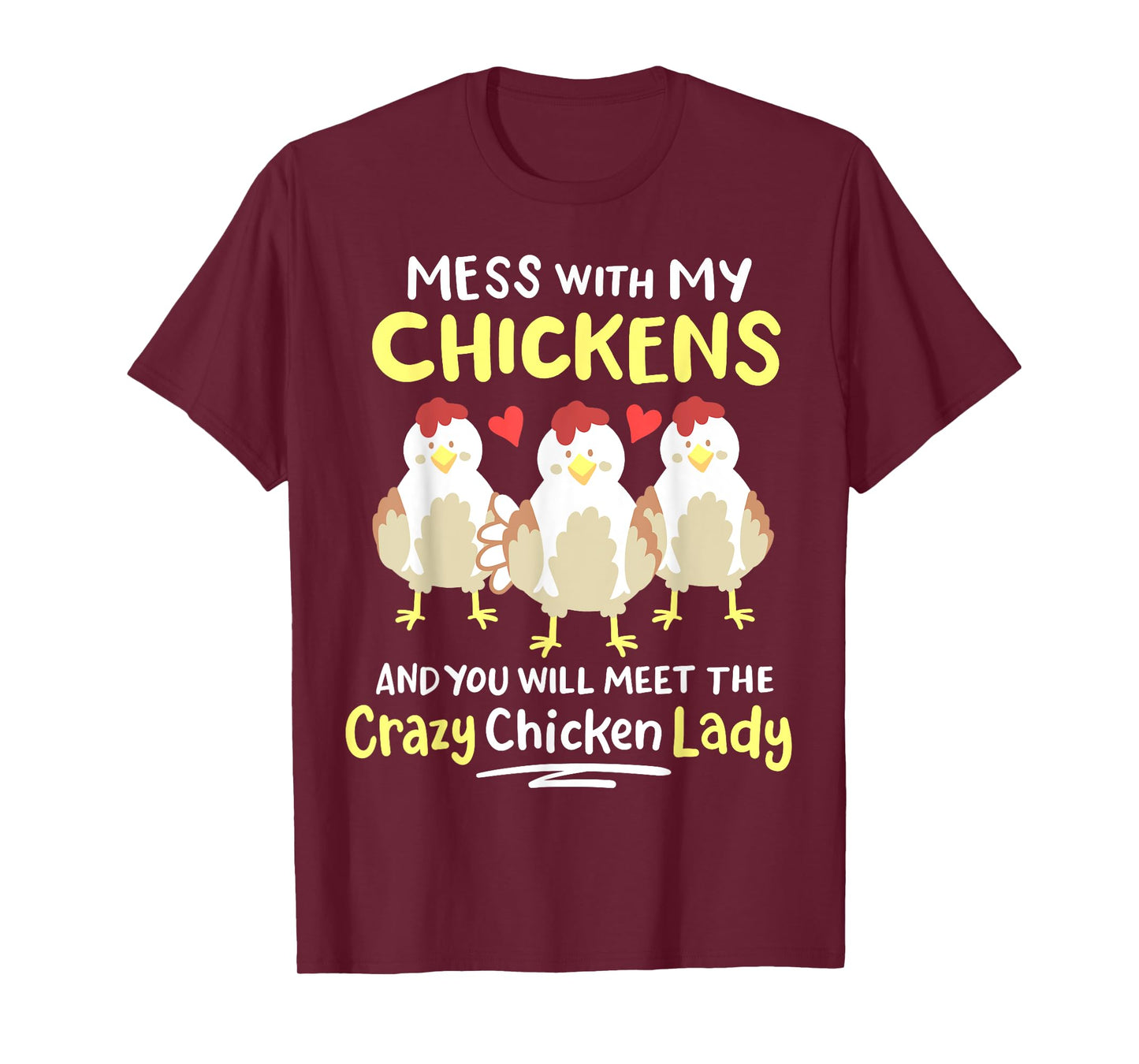 Backyard Crazy Chicken Lady Womens Farmer T-Shirt