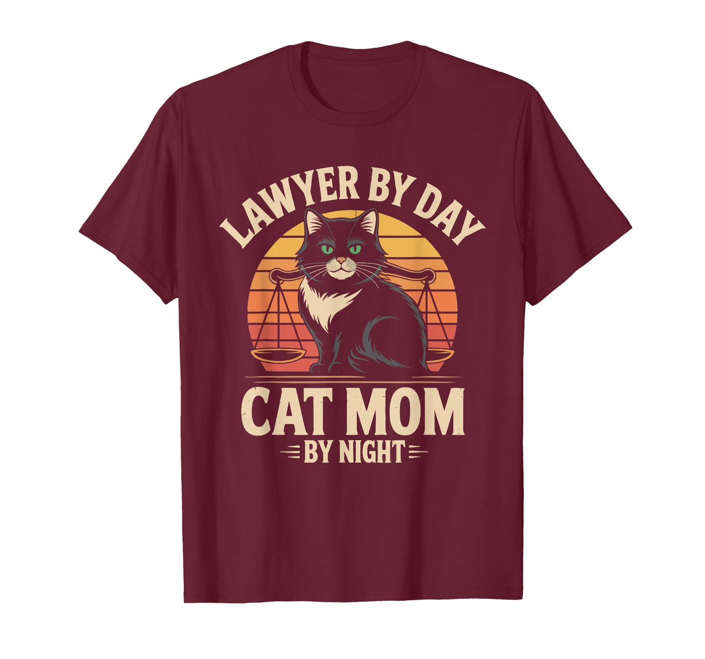 Justice Law by Day Cat Mom by Night Lawyer T-Shirt