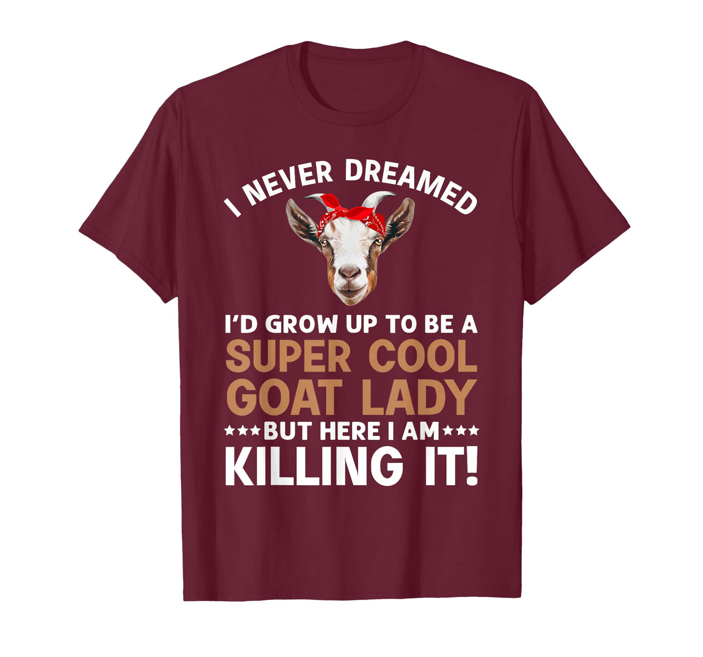 Cool Goat Lady Art For Women Girl Animal Farmer Goat Lover T-Shirt