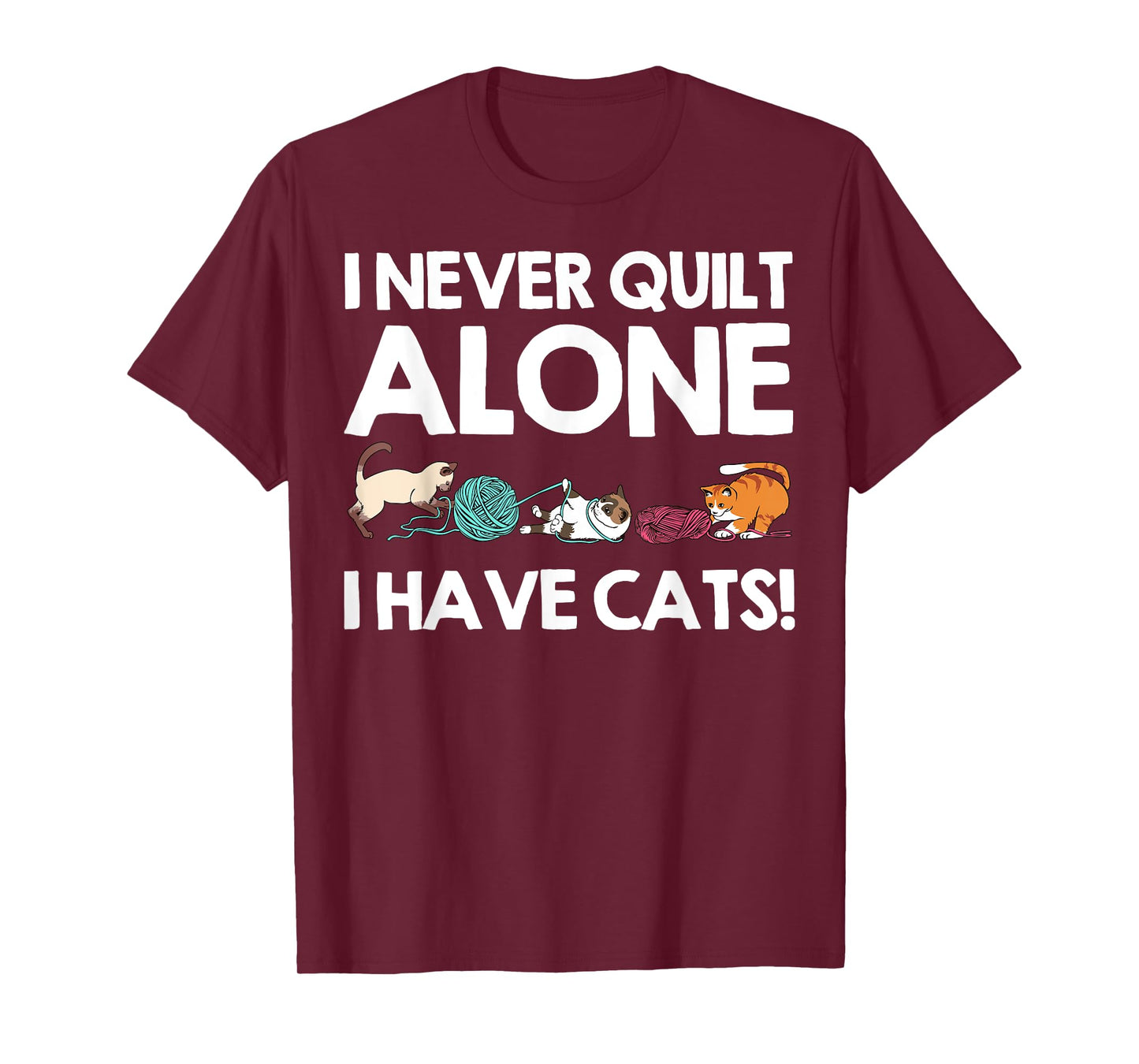 Funny Quilting Gift For Women Cat Quilt Pet Lover Quilter T-Shirt