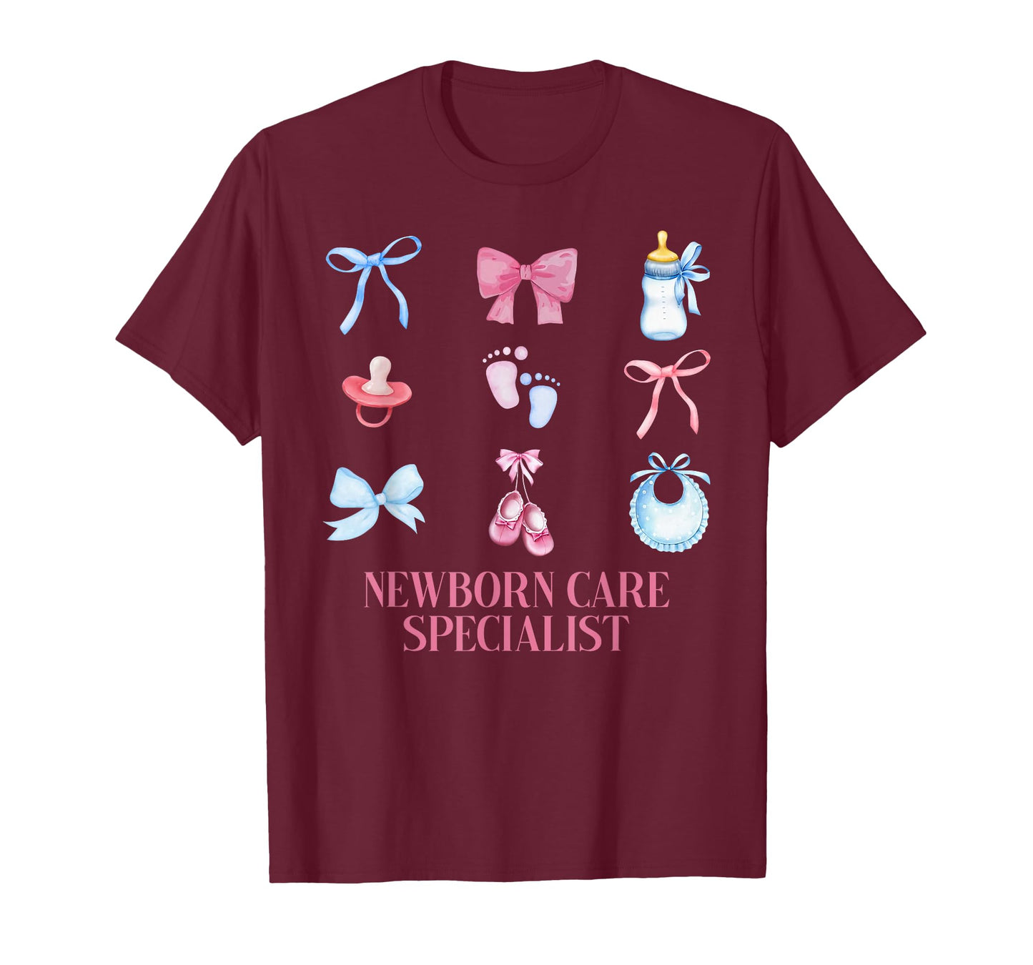 Coquette NCS Newborn Care Specialist Mother Baby Nurse T-Shirt