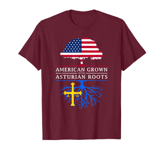 Asturian American Flag Reunion T-Shirt - Asturias Shirt T-Shirt