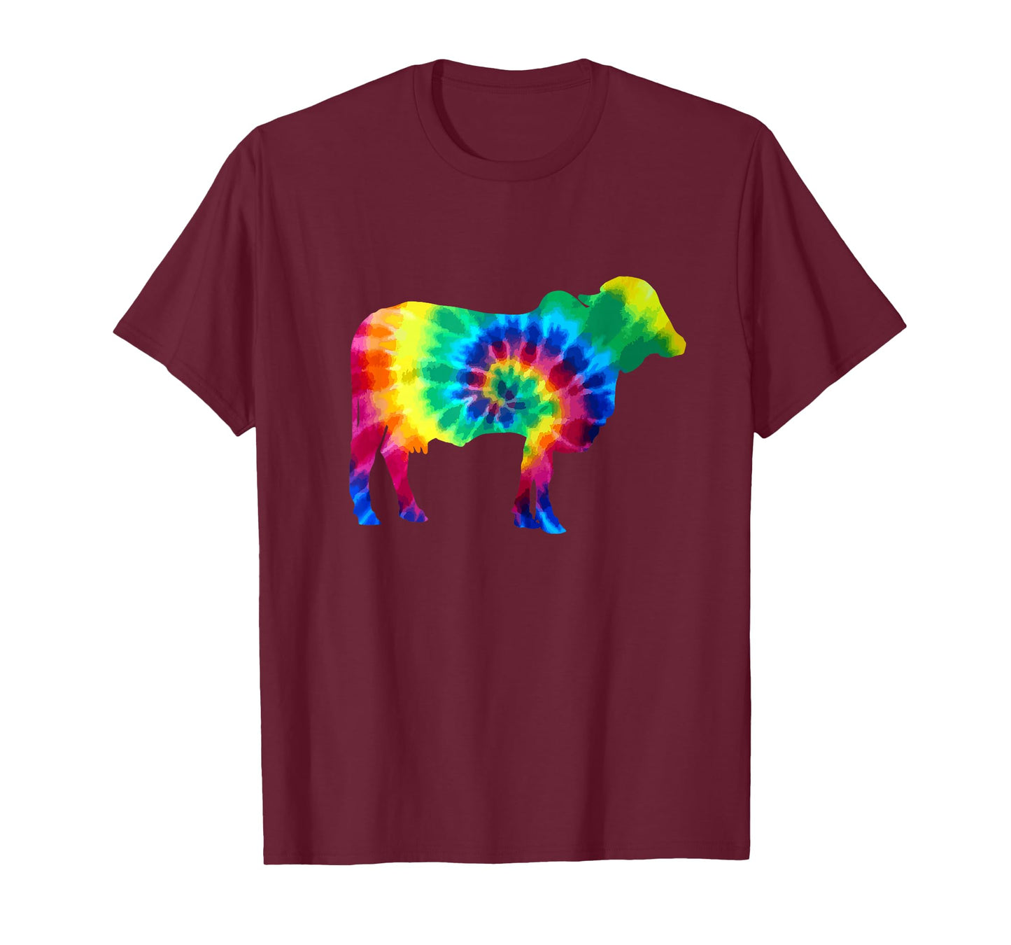 Cow Tie Dye Vintage Hippie Farm Animal Farmer Cow Lover T-Shirt