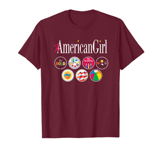 American Girl - Logo & Grin Pins T-Shirt