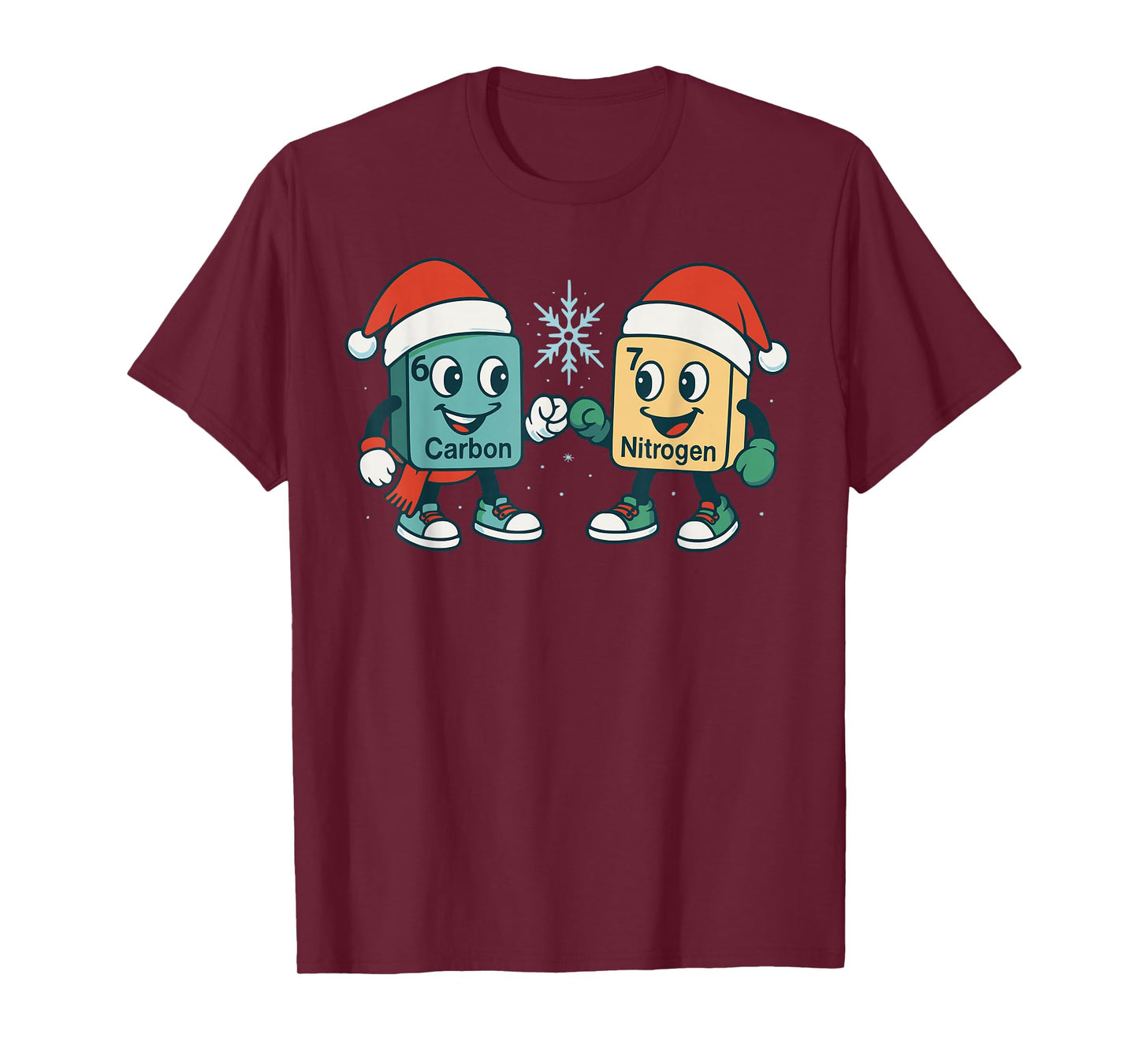 67 Christmas Meme 6 7 Science Carbon Nitrogen Periodic Table T-Shirt