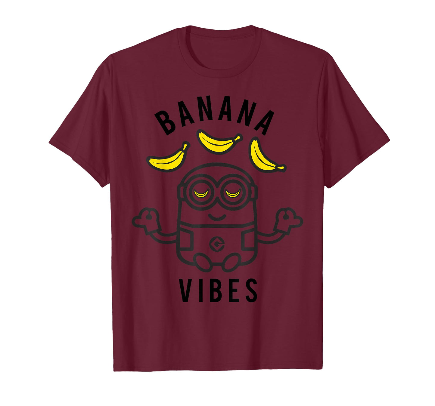 Despicable Me Minions Banana Vibes Meditation Minion Sketch T-Shirt