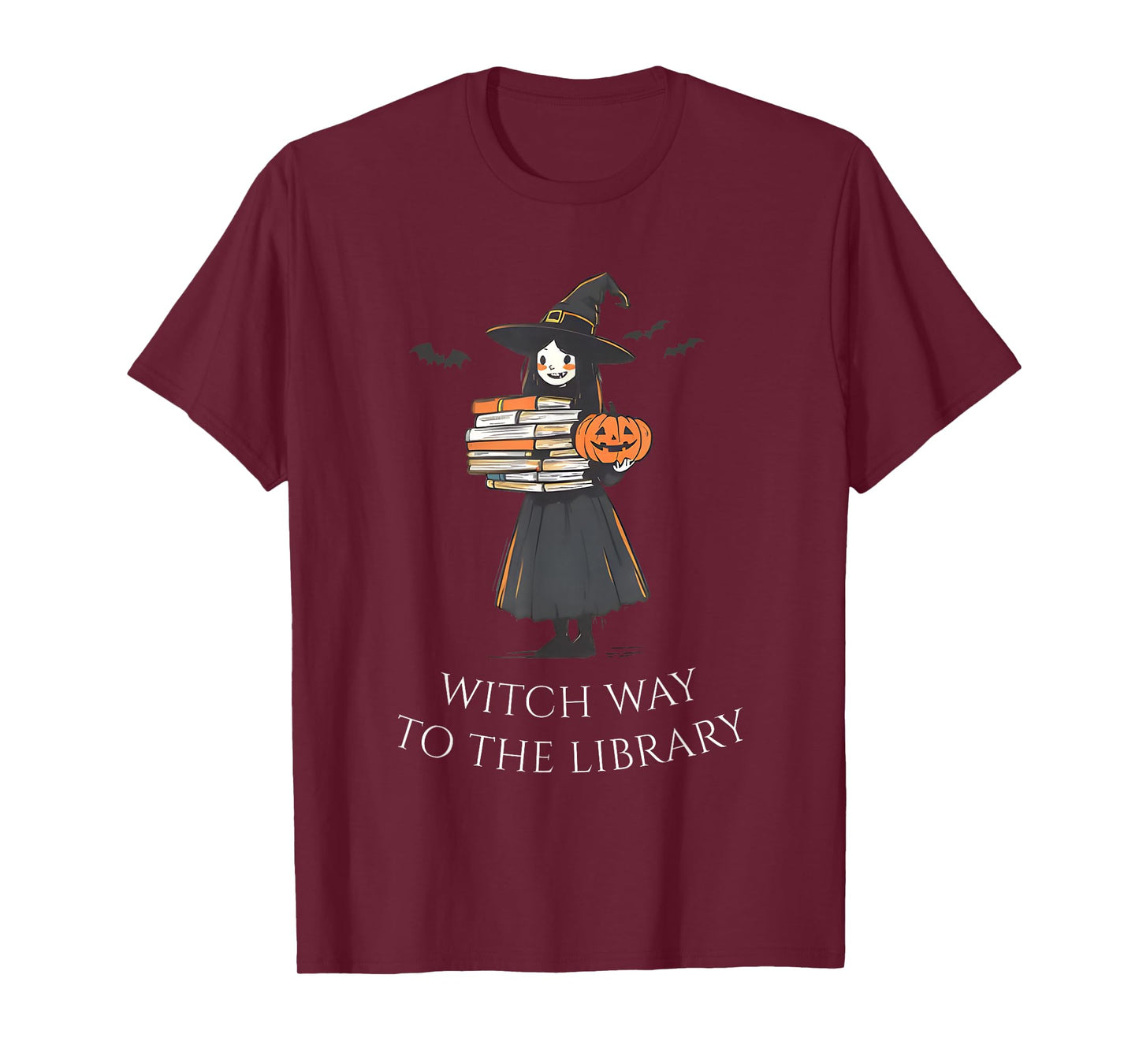 Witch Way to The Library Halloween Librarian Book Bookworm T-Shirt
