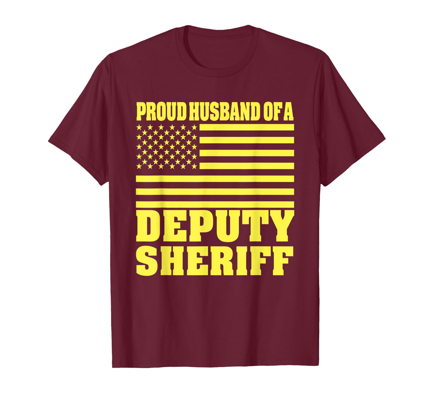 Proud Husband Of A Deputy Sheriff American Flag T-Shirt for Women Men
