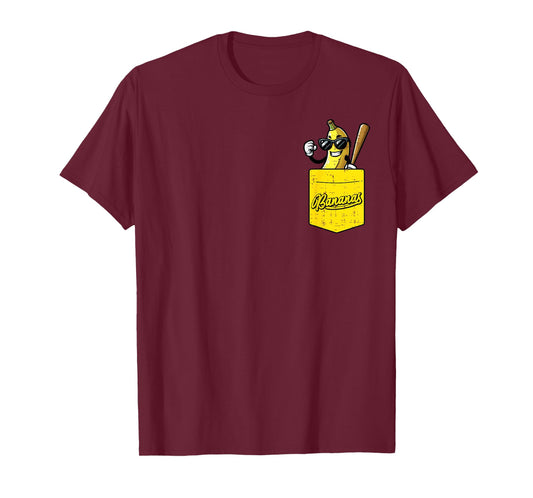 Banana Pocket Fruit Men Boys Kids Women T-Shirt