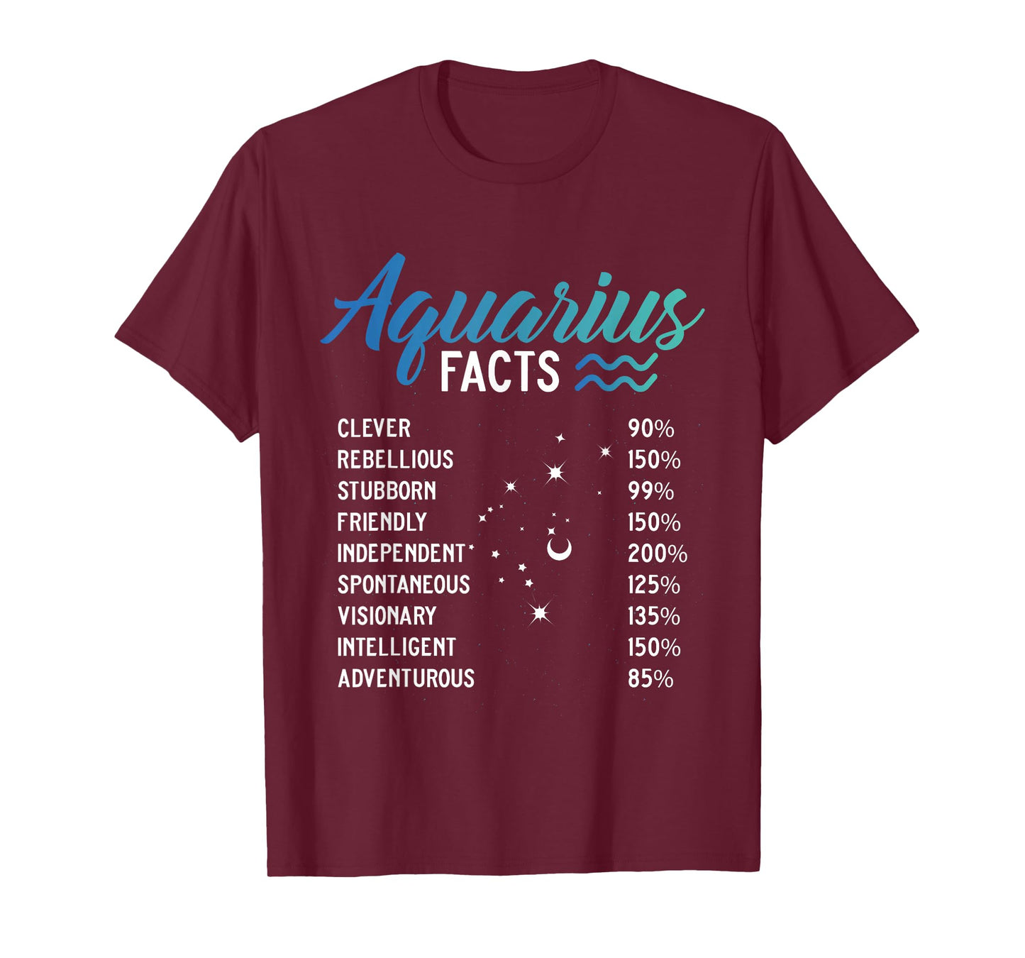 Aquarius Facts February Birthday Zodiac Gifts Aquarious Girl T-Shirt