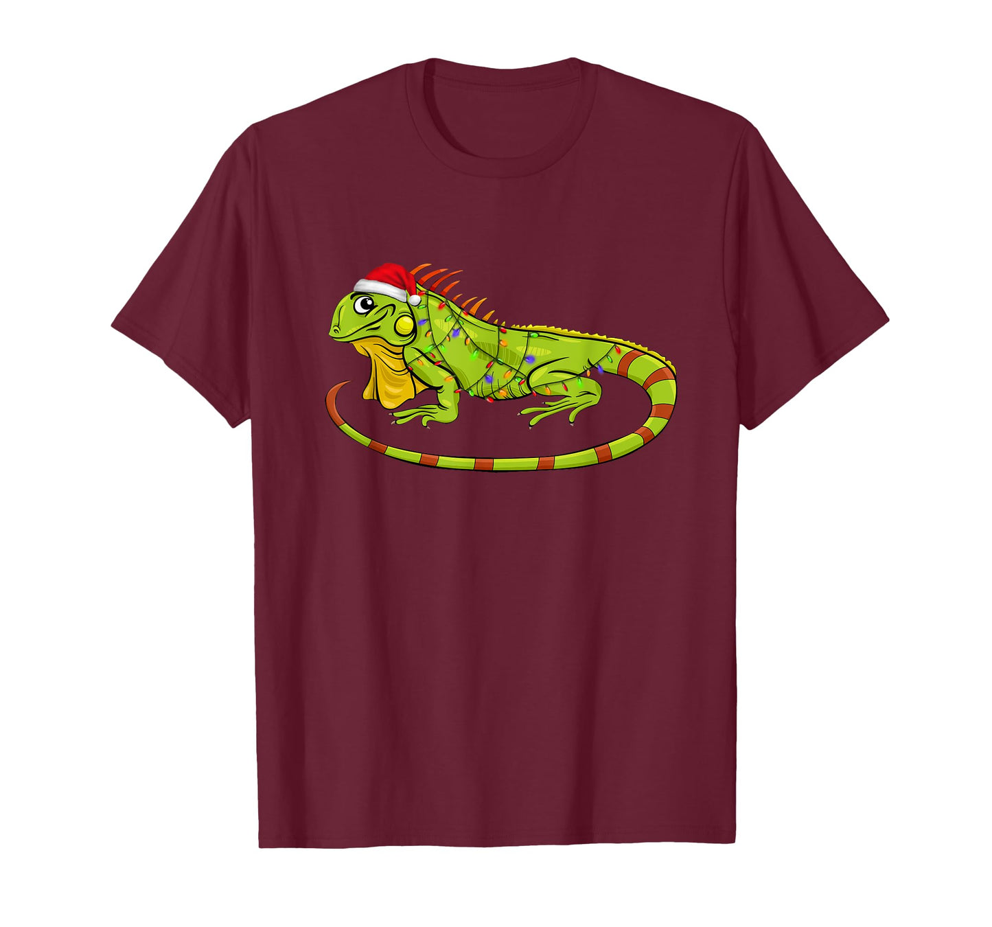 Iguana Christmas Light Sweater Funny Animals Lover Xmas Gift T-Shirt