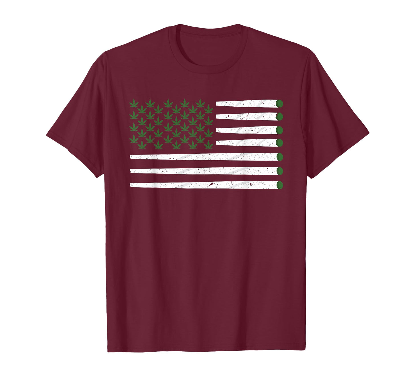 Weed Cannabis Patriot Joint American Flag Marijuana Gift T-Shirt for Women Men