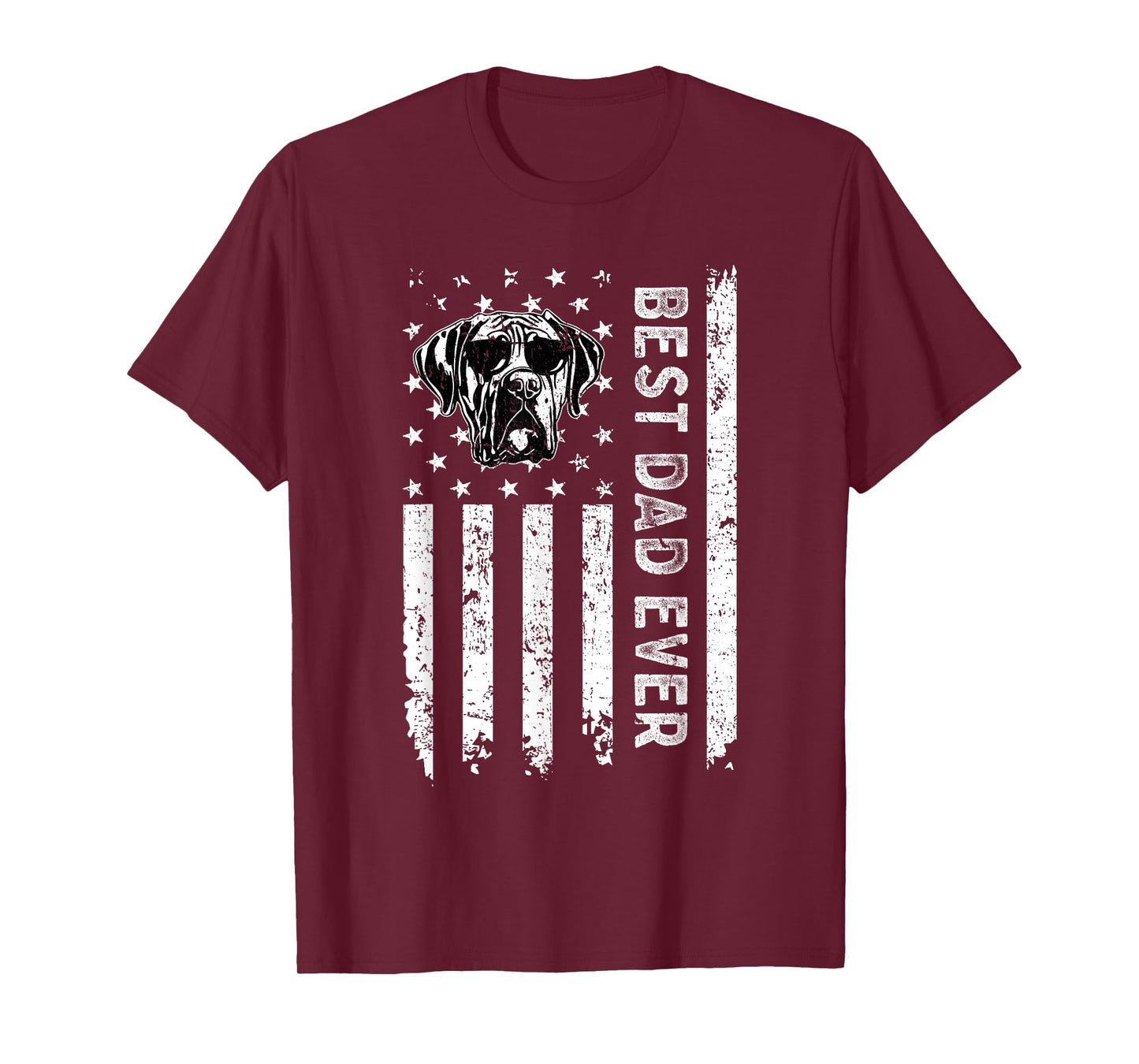 Best Cane Corso Dog Dad Ever Fathers Day USA Flag T-Shirt