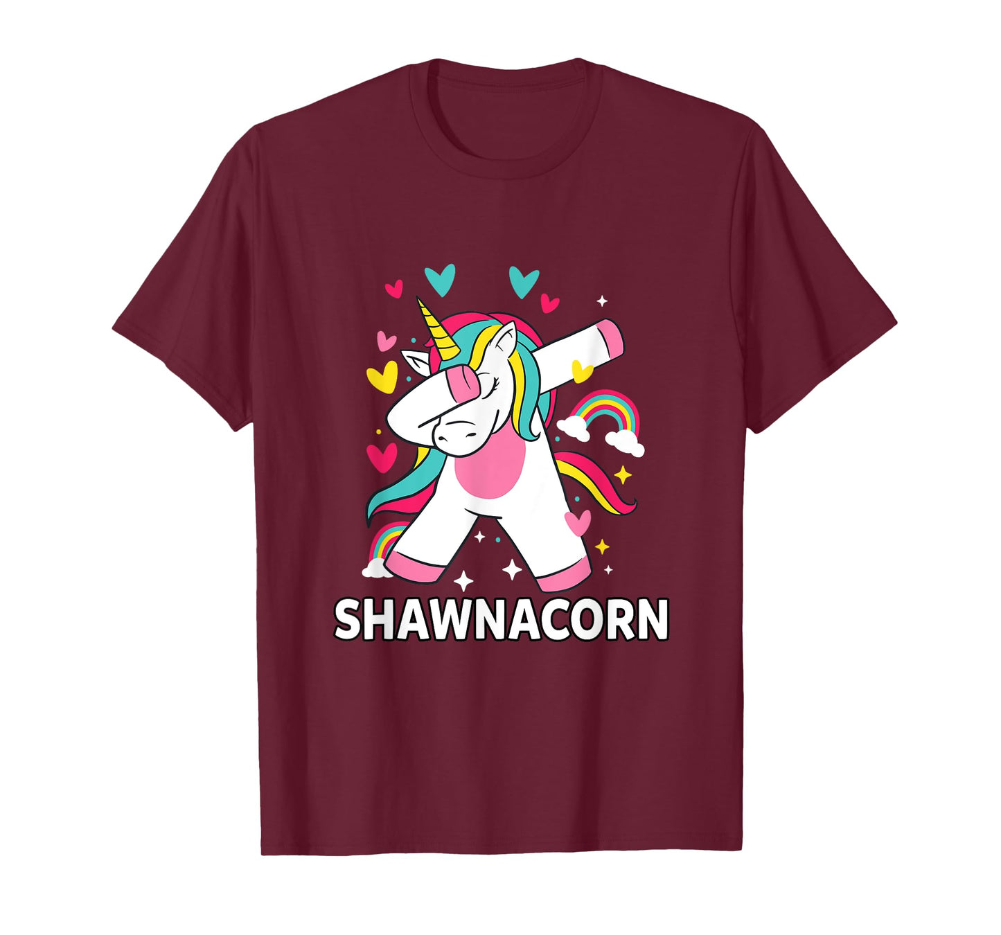 Shawnacorn Personalized Name Dabbing Unicorn Shawna T-Shirt