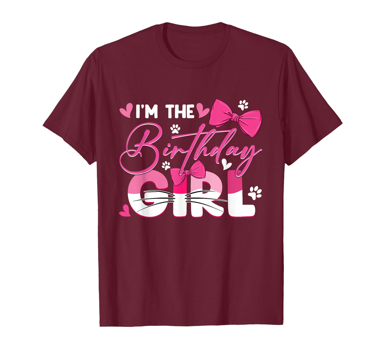 I'm The Birthday Girl Cat Kitty Family Matching Party T-Shirt