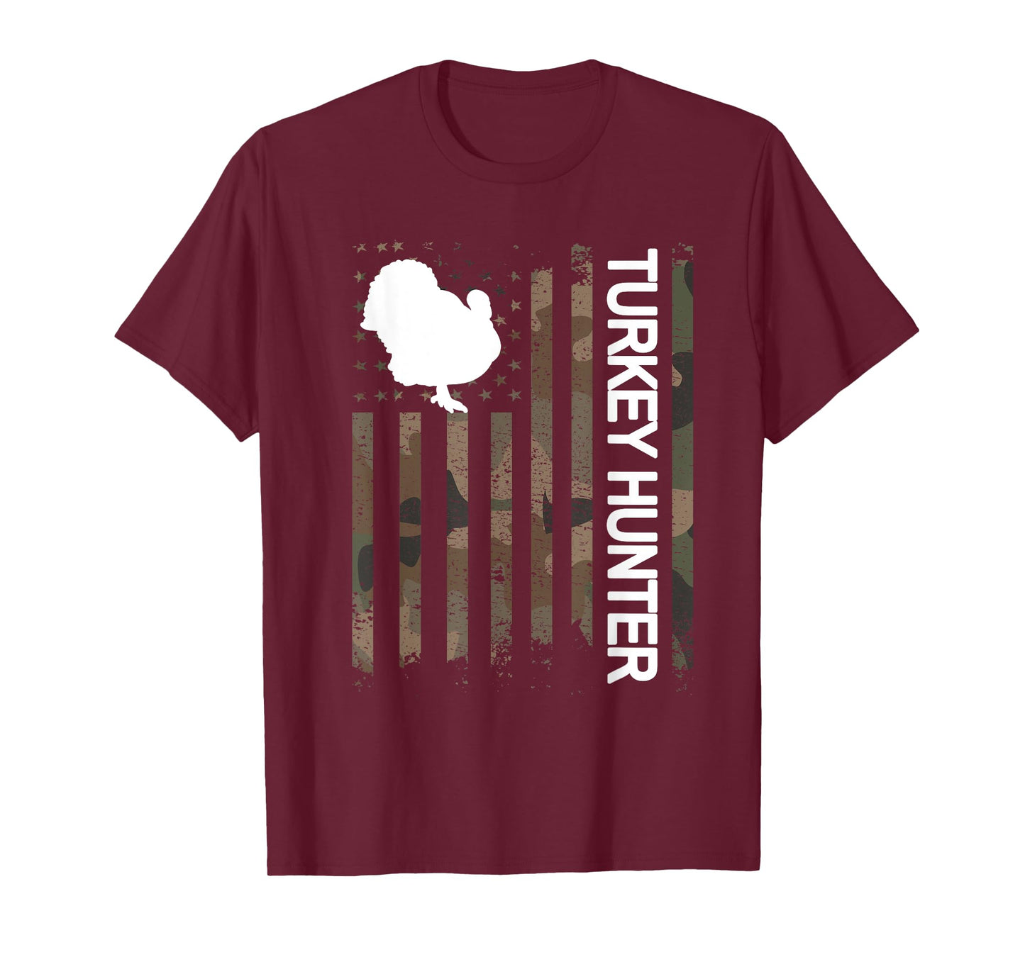 Turkey Hunter American Flag Turkey Hunting Lover T-Shirt for Women Men
