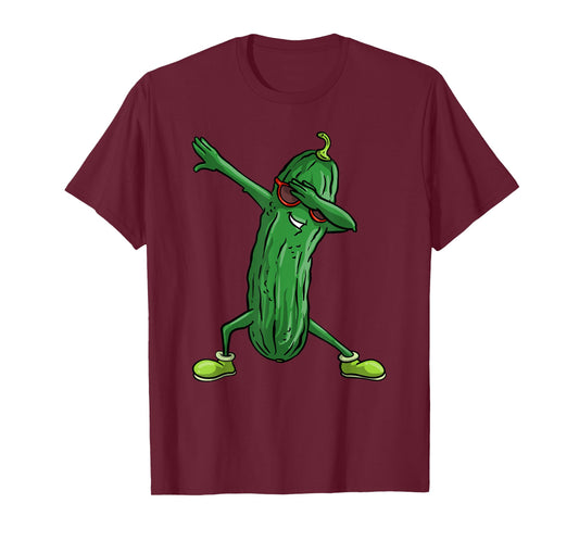 Funny Dabbing Pickle Gift | Cute Dancing Cucumber Men Women T-Shirt