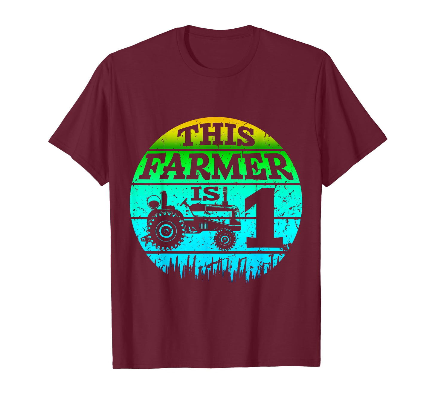 1st Birthday Farmer 1 Year Old Farm Truck Tractor Party T-Shirt