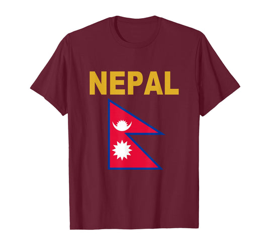 Nepal Flag T-Shirt Cool Nepalese Flags Gift Top Tee T-Shirt