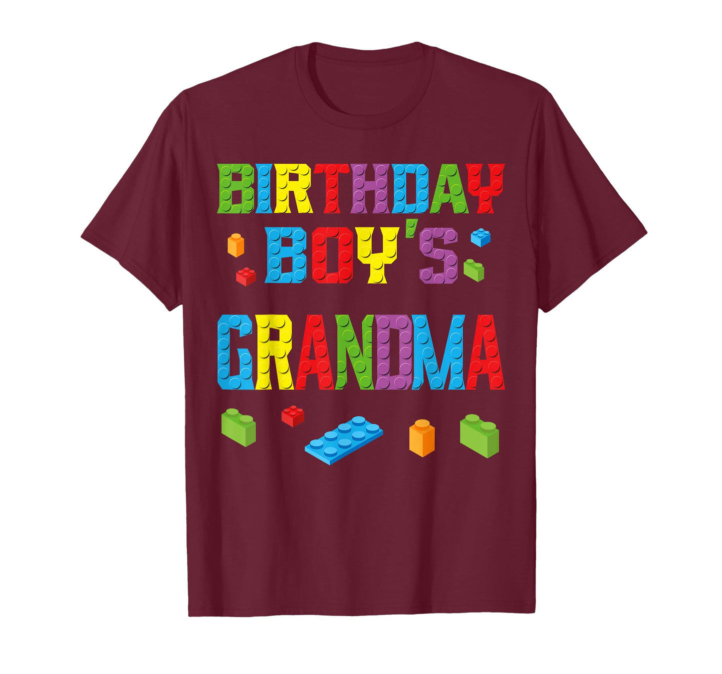 Master Builder Birthday Boy's Grandma Building Bricks Blocks T-Shirt
