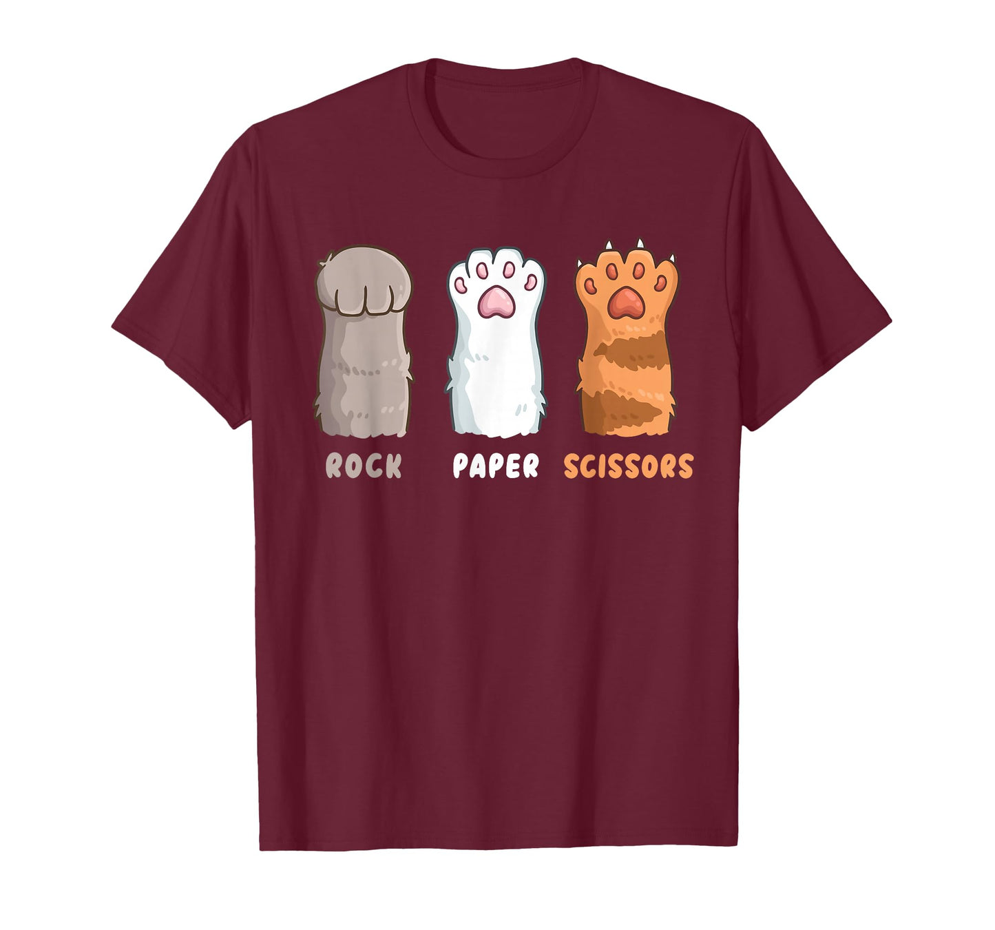 Cat Lover Cat Owner Funny Cat Rock Paper Scissors T-Shirt