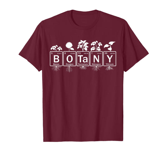 Botany in Periodic Table Elements Funny Botanist T-Shirt