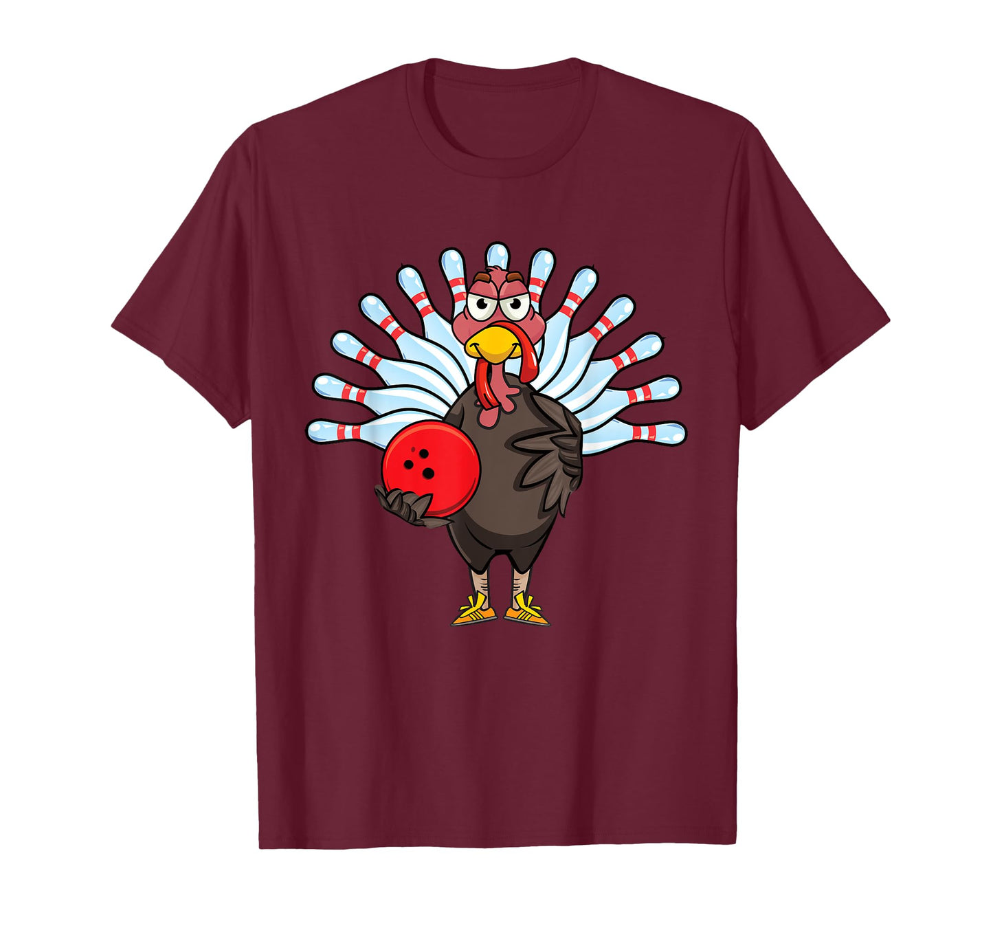 Thanksgiving Turkey Bowling Pin Matching Team Gift T-Shirt