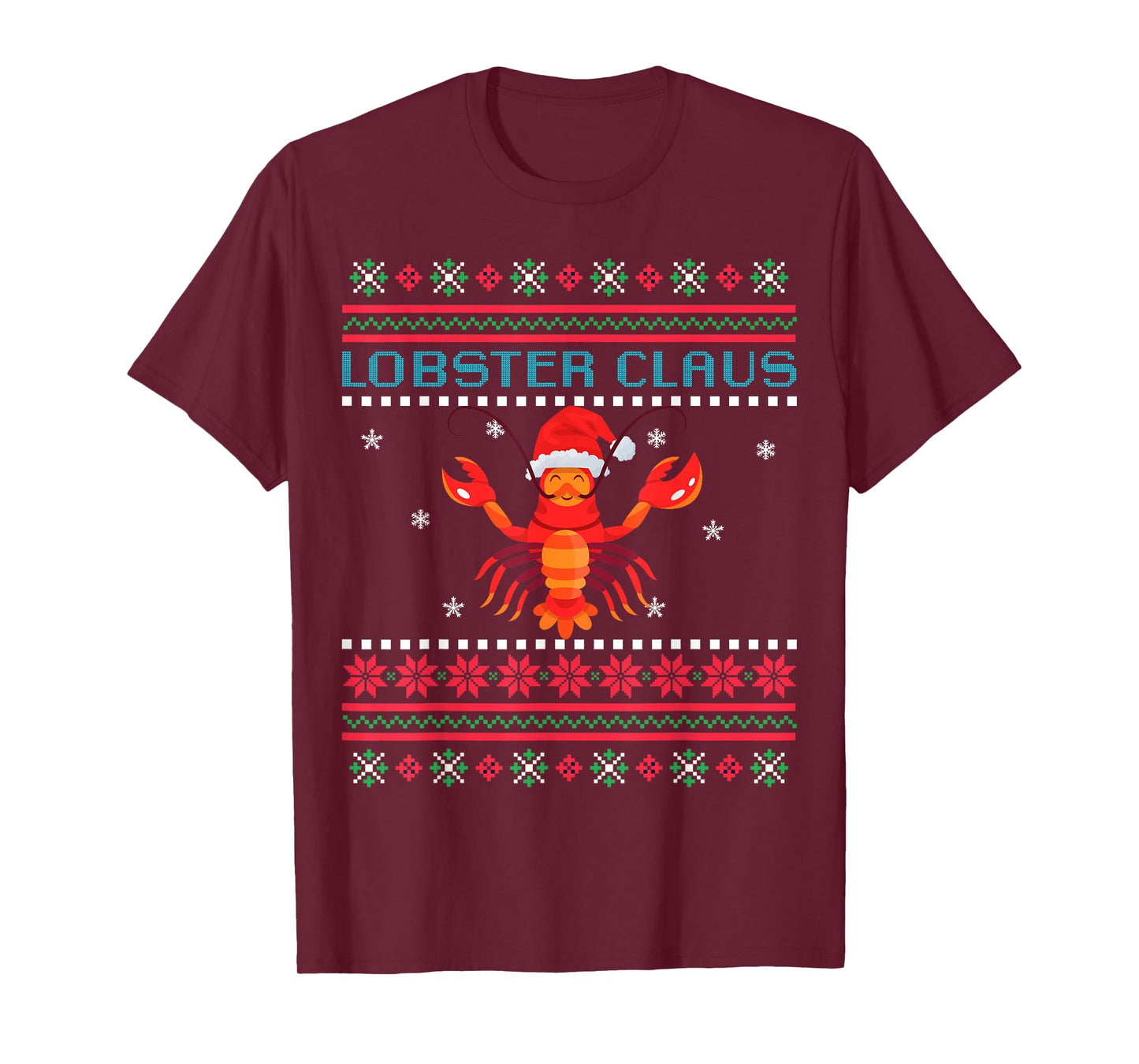 Lobster Claus Ugly Sweater For Lobster Lovers on Christmas T-Shirt