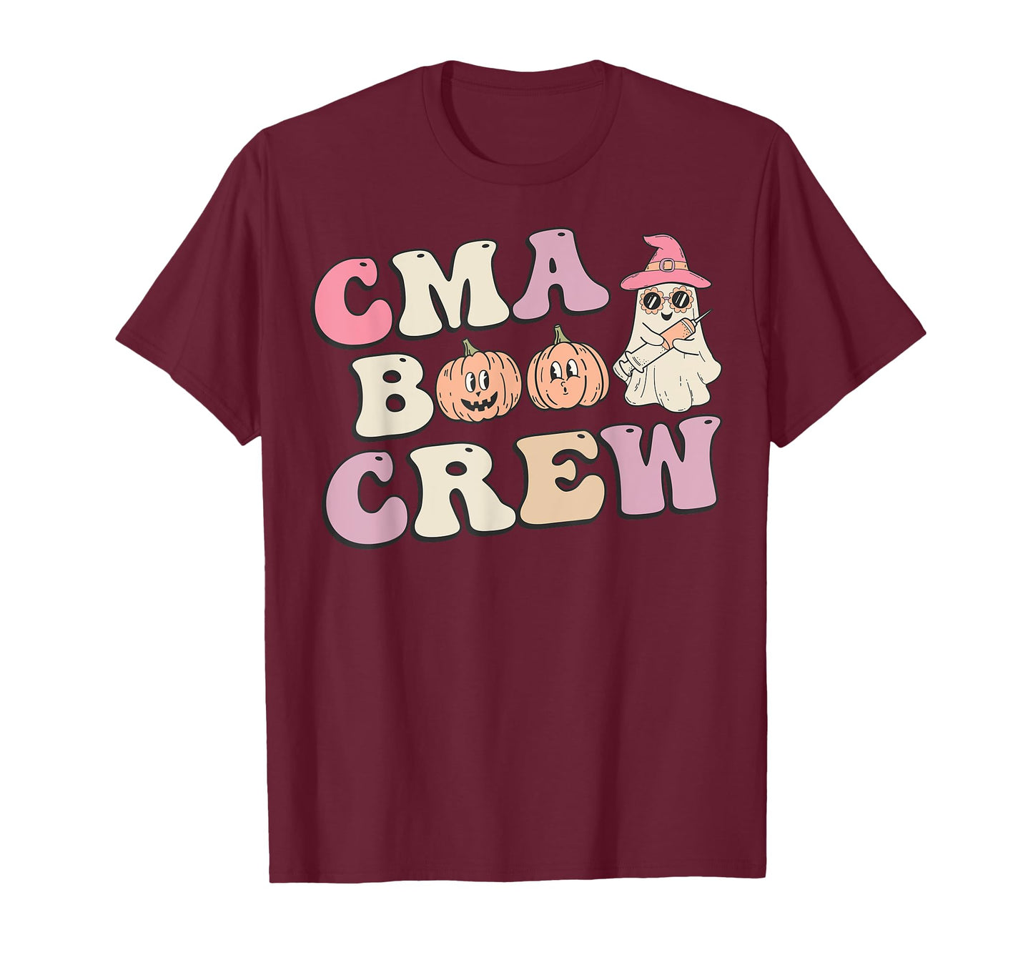 CMA Boo Crew Medical Assistant Halloween Ghost Costume Women T-Shirt