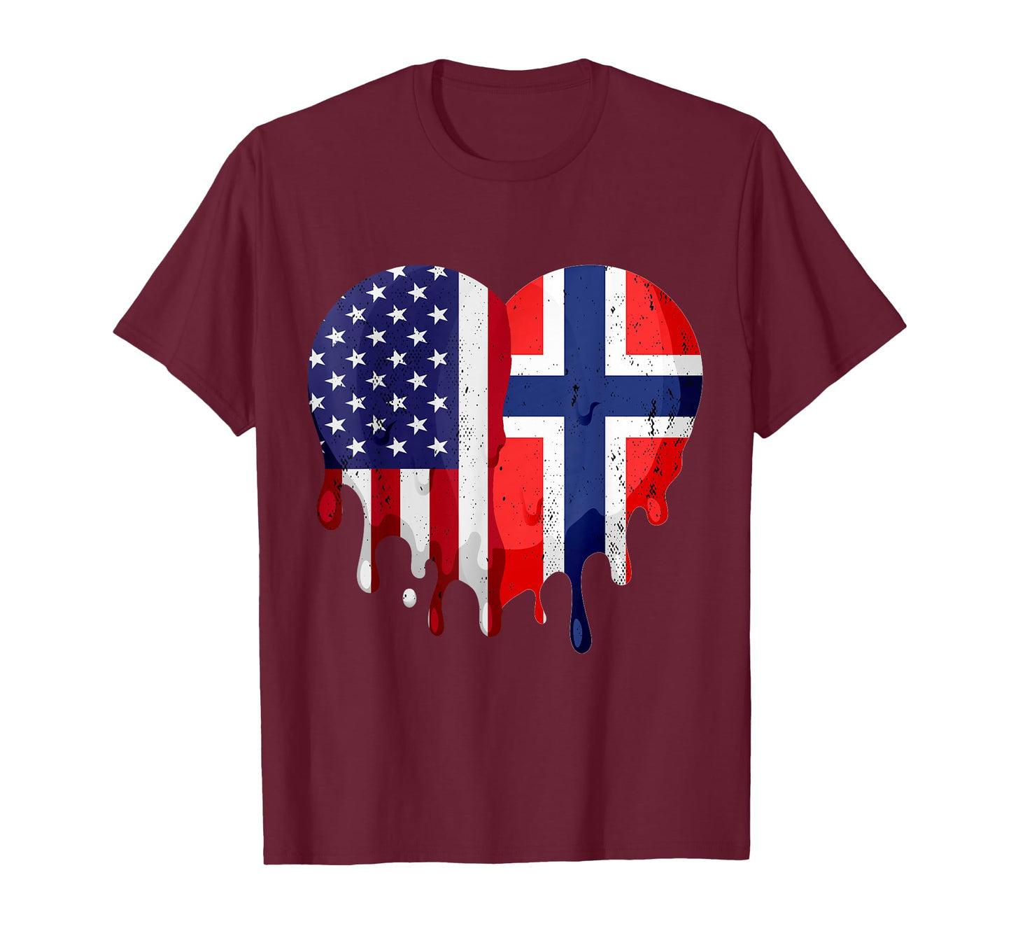 American Norwegian Heritage Month Norway Flag Heart T-Shirt