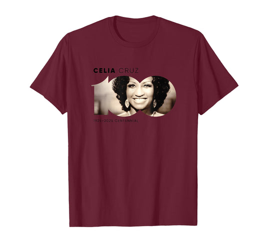 Amazon Exclusive Celia Cruz Centennial Logo T-Shirt