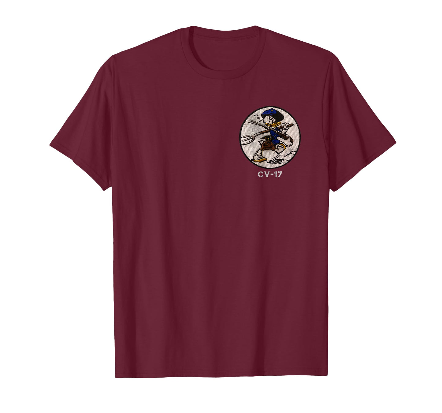 USS Bunker Hill CV-17 Logo American Flag Aircraft Carrier T-Shirt