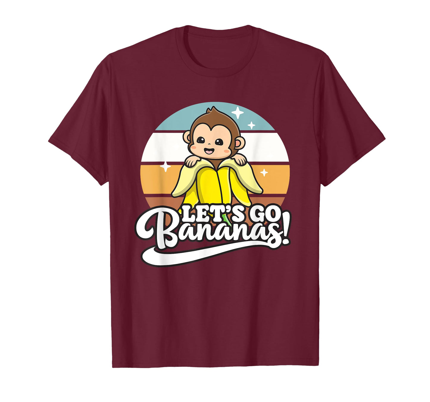 Cute Kawaii Monkey, Funny Let’s Go Bananas T-Shirt