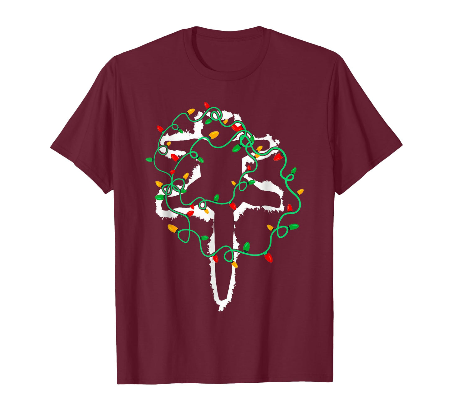 Cat Wrapped in Christmas Lights Meowy Cats Women Men Kids T-Shirt