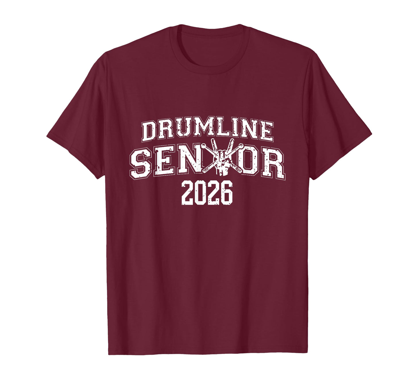 Drumline Senior 2026 Grunge Style Band Gift T-Shirt