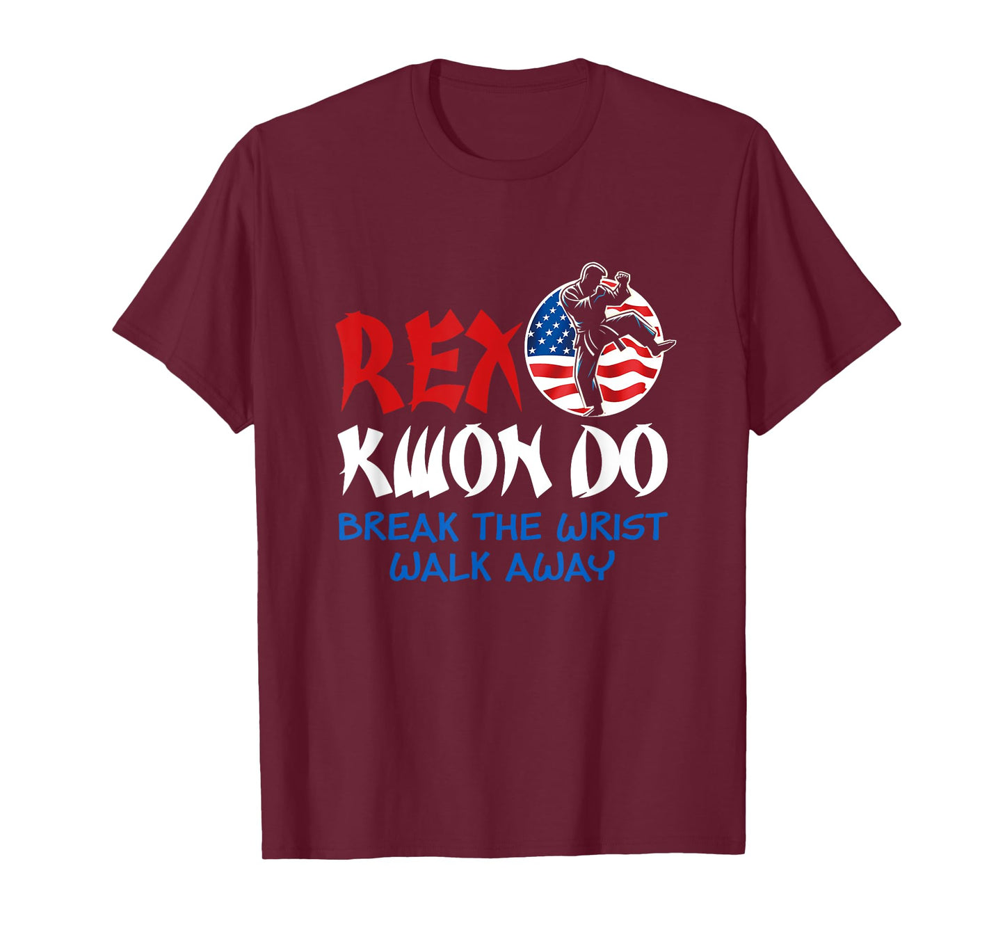 Rex Kwon Do American Flag Taekwondo Martial Art Sport T-Shirt