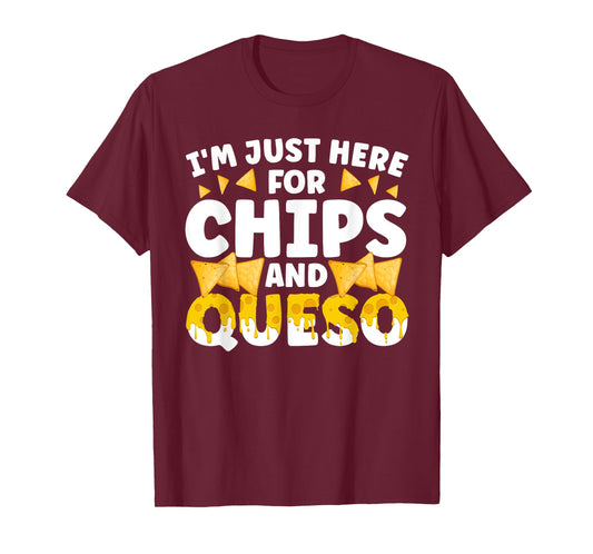 Cool Queso Art For Men Women Cheese Dip Chips & Queso Lover T-Shirt
