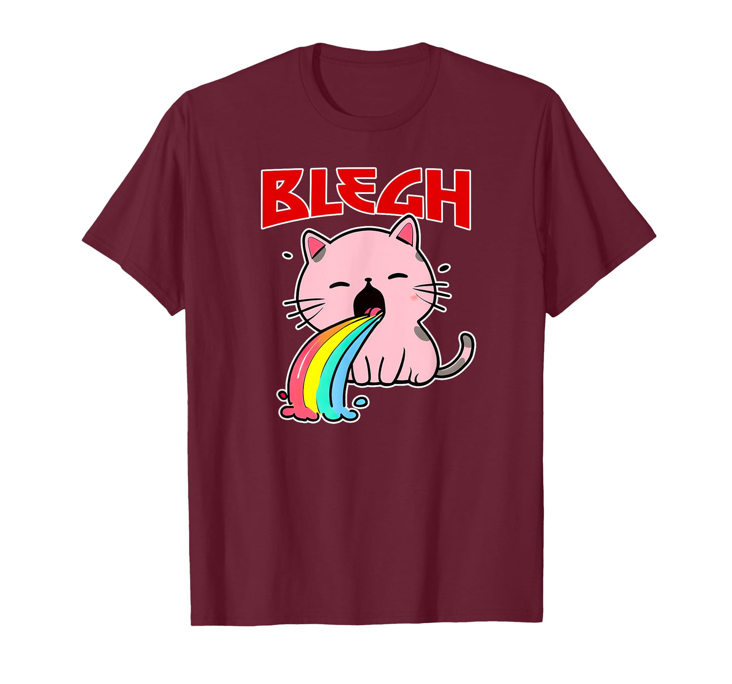 BLEGH Funny Death Metal cat Shirt mosh-Pit Metalhead Clothes Men Women T-Shirt