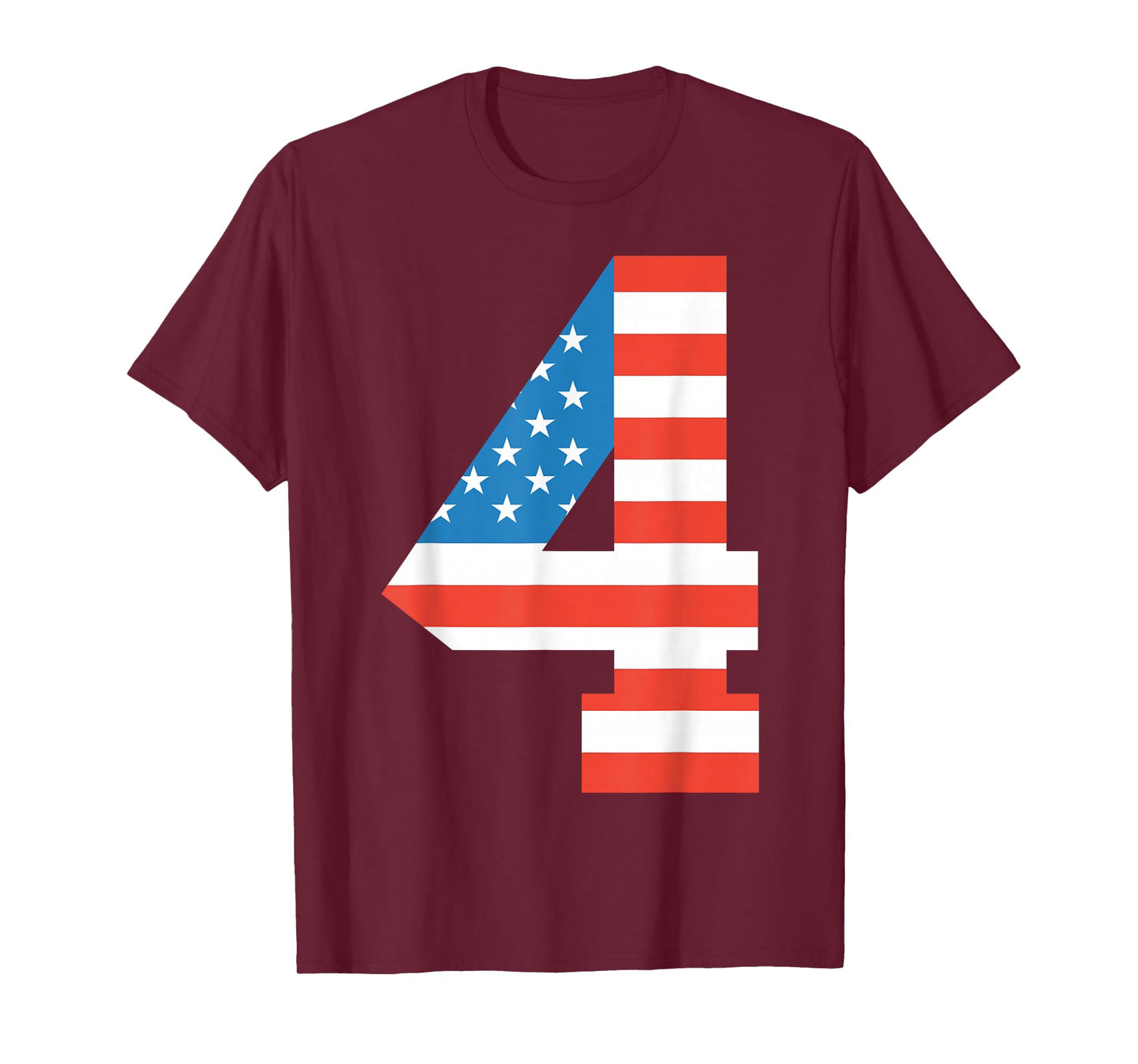 Fun 4th Birthday US American Flag 4th Of July Boy 4 Year Old T-Shirt