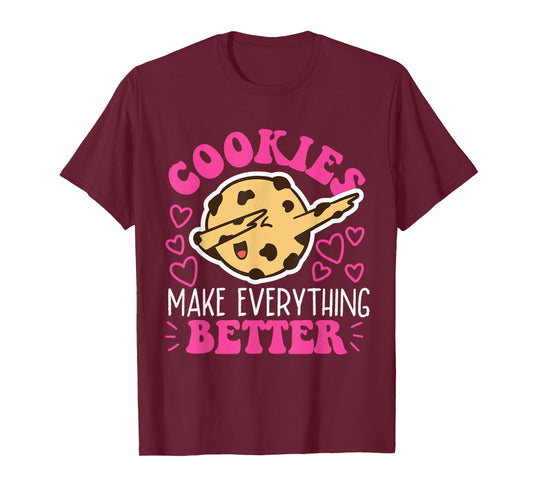 Cookies Make Everything Better Dabbing Chocolate Cookie T-Shirt