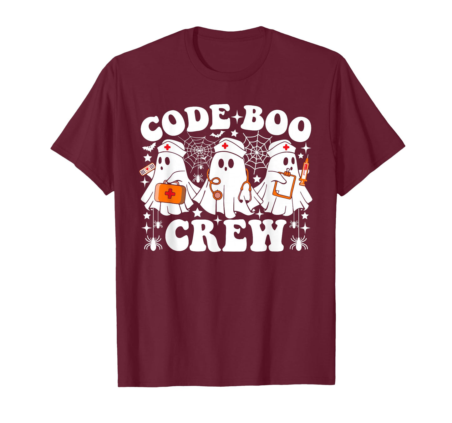 Code Boo Crew Nurse Funny Ghost Halloween Nurse T-Shirt