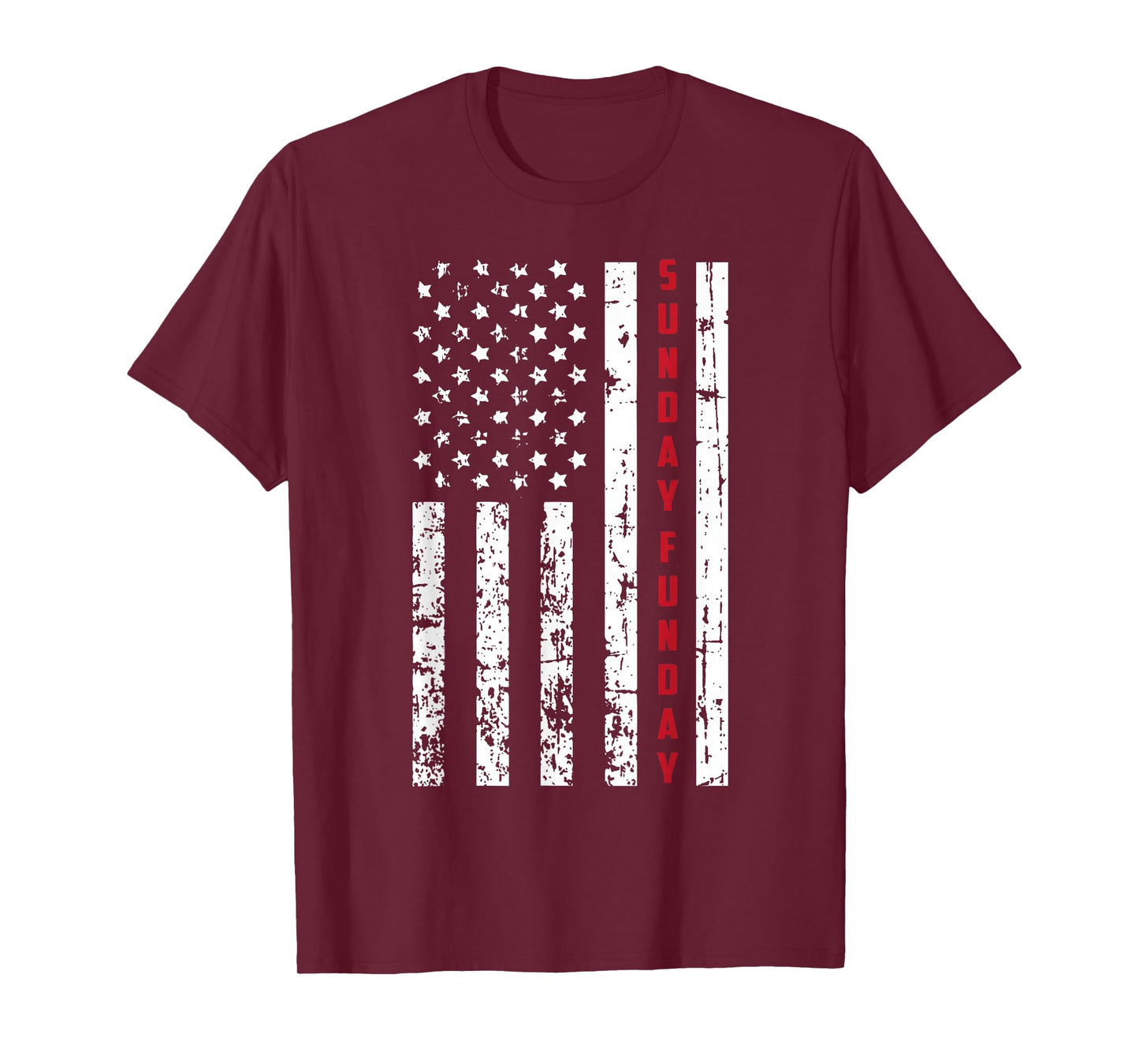 Sunday Funday Vintage American Flag Weekend T-Shirt