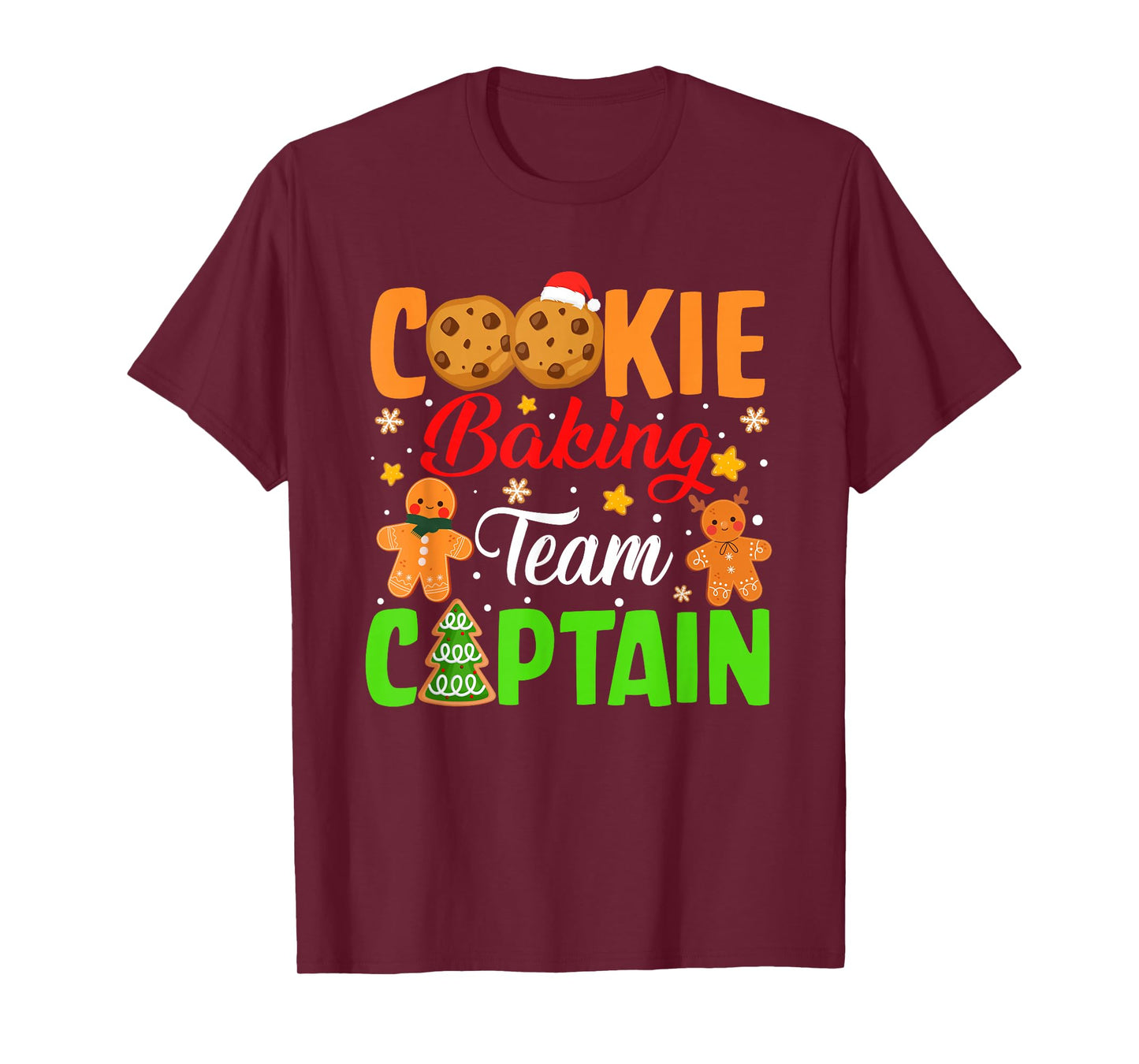 Cookie Baking Team Captain Xmas Pajama Gingerbread Christmas T-Shirt