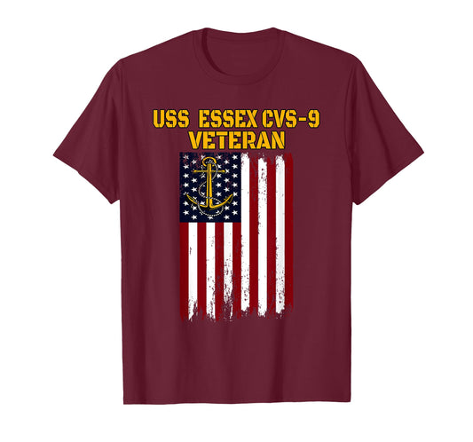 USS Essex CVS-9 Aircraft Carrier Veterans Day Father Grandpa T-Shirt