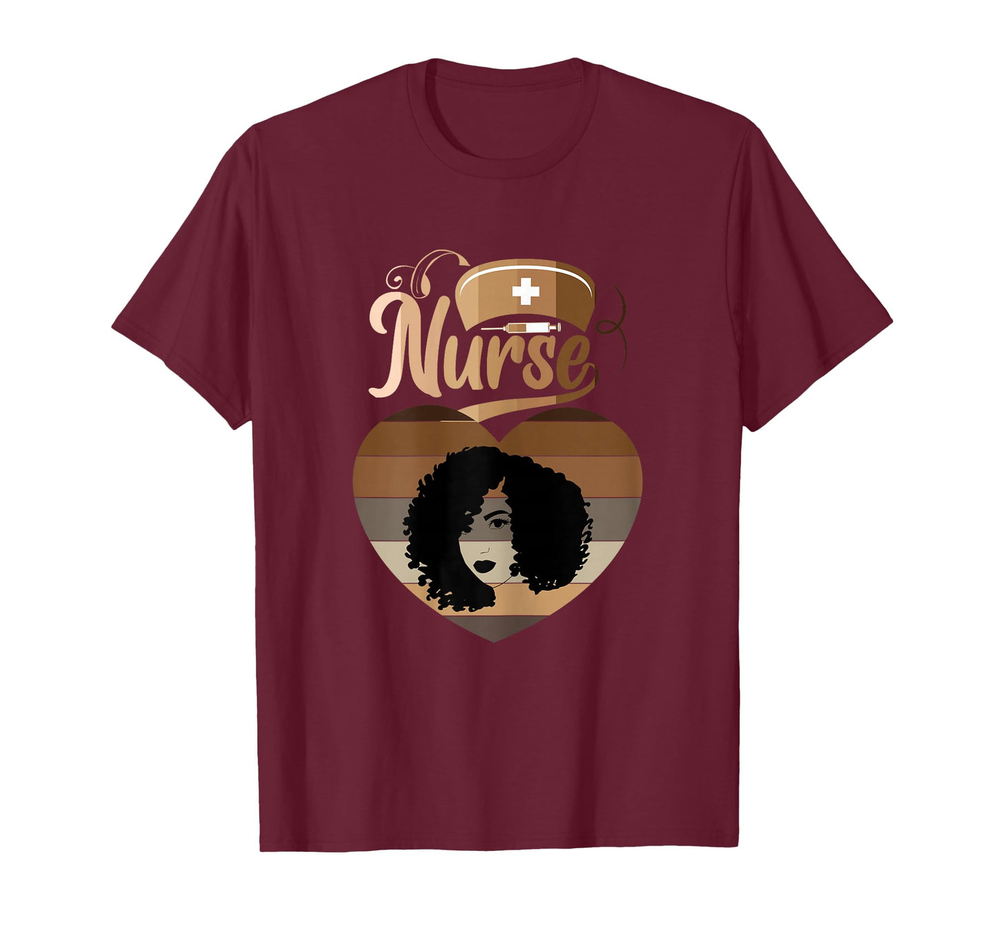 Afro Black Nurse Melanin African American Funny Nurse T-Shirt