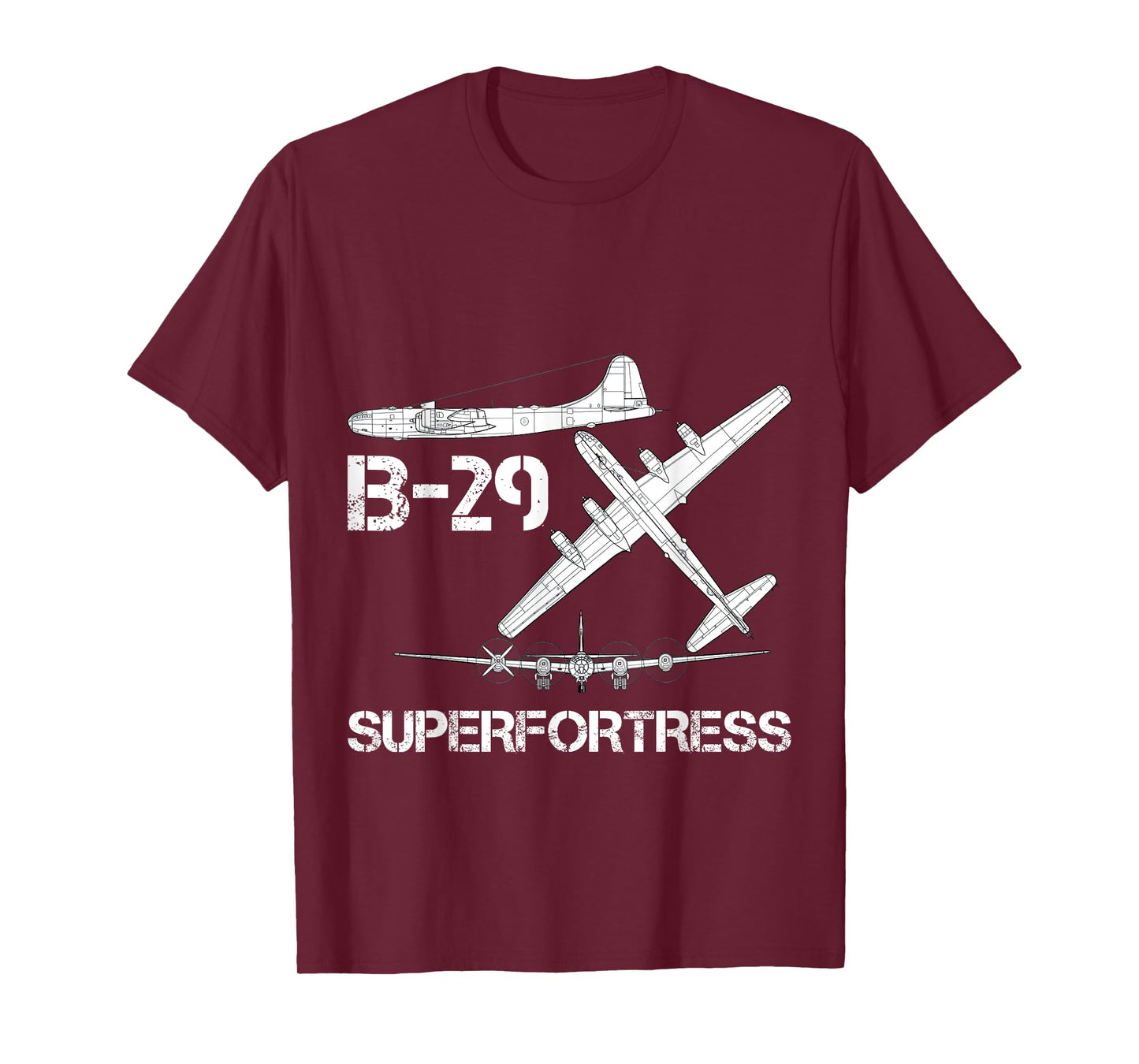 B-29 Superfortress WW2 Heavy Bomber Aircraft Blueprint T-Shirt