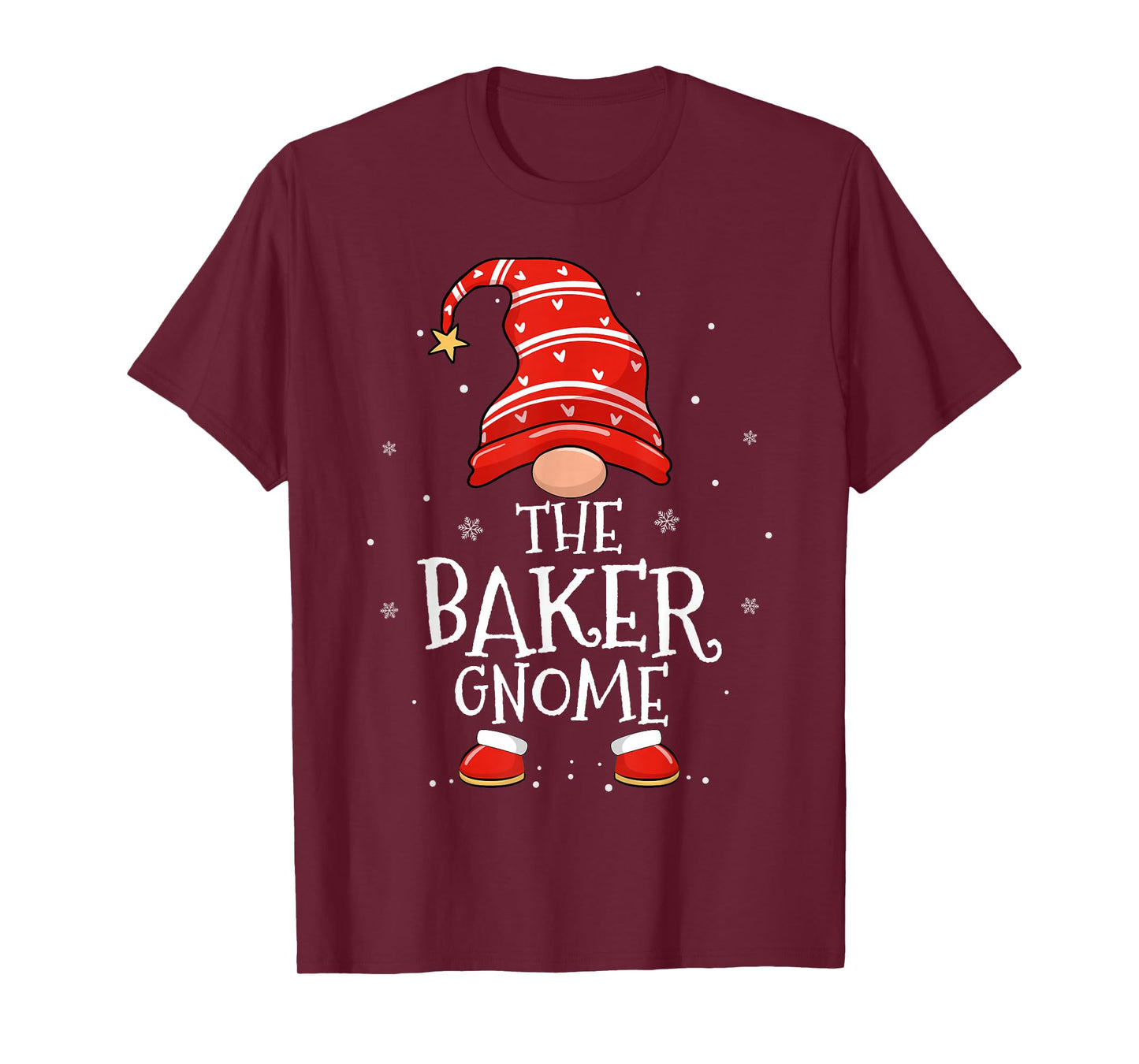 Baker Gnome Xmas Family Matching Funny Christmas Gnomes T-Shirt